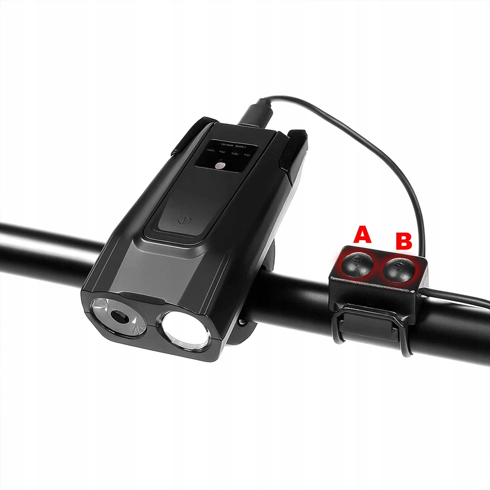 Renew Force DVIRAČIO LEMPAS PRIEKINĖ GALINĖ LED PRIEKINĖ VARPO RAGAS, PAKRAUJAMAS USB