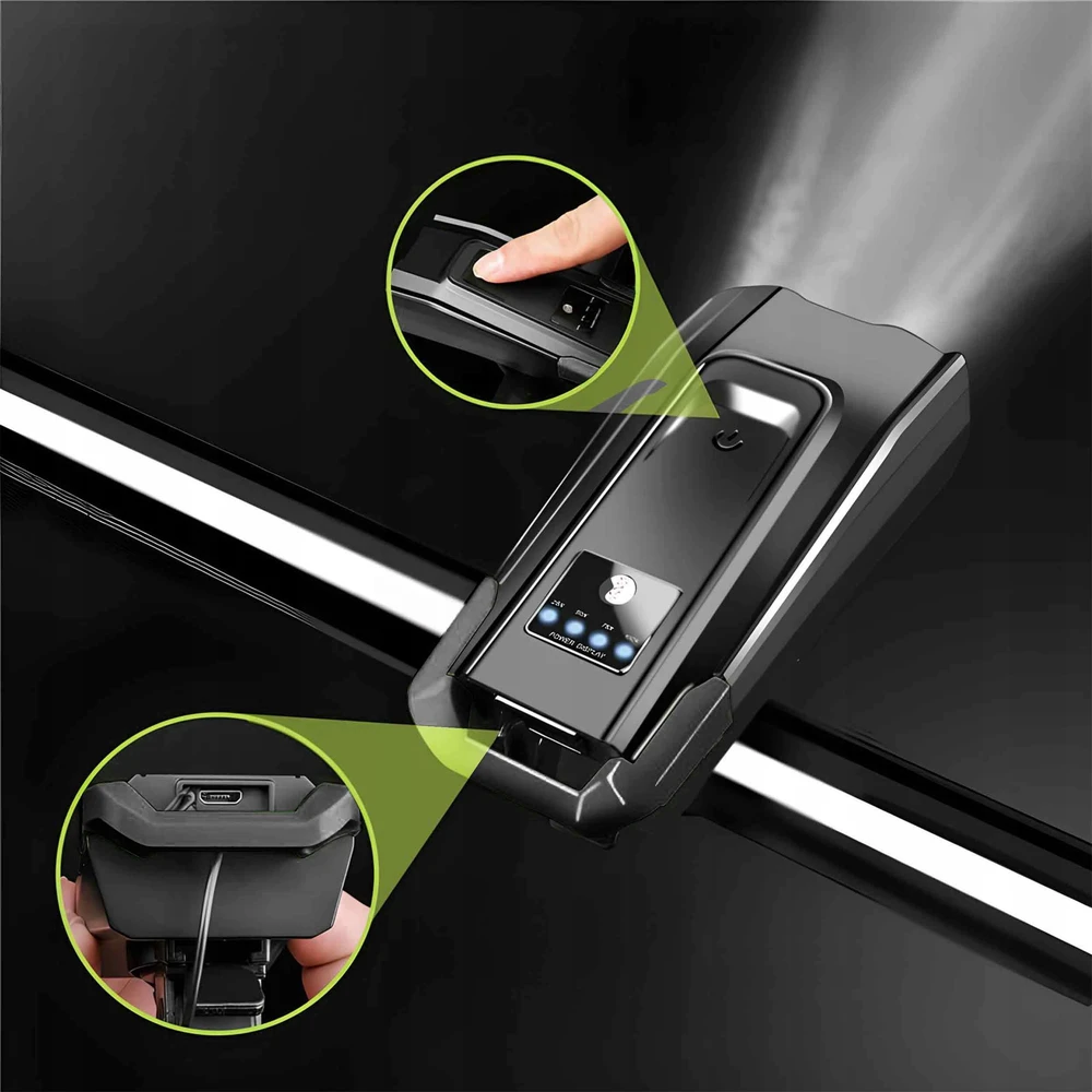 Renew Force DVIRAČIO LEMPAS PRIEKINĖ GALINĖ LED PRIEKINĖ VARPO RAGAS, PAKRAUJAMAS USB