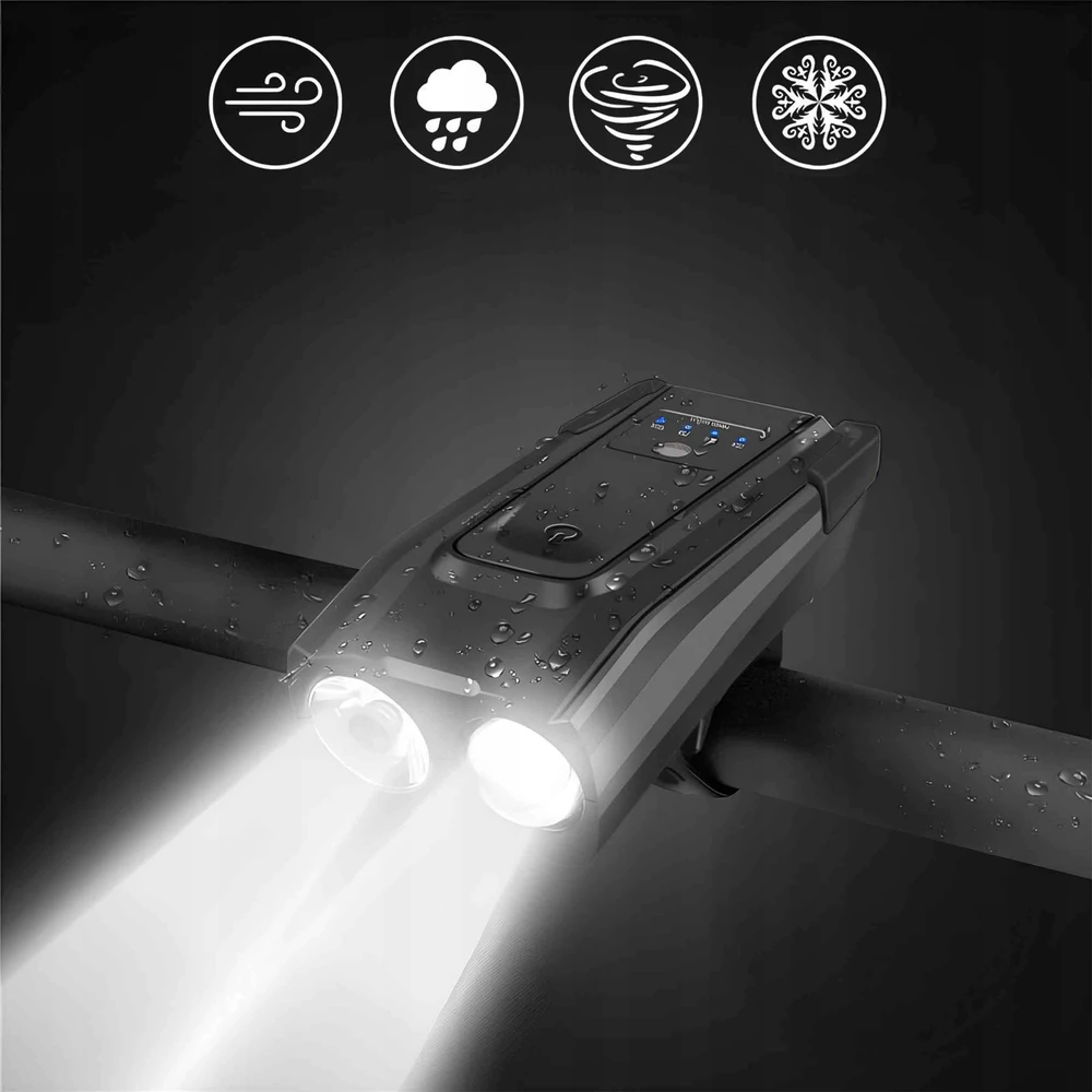 Renew Force DVIRAČIO LEMPAS PRIEKINĖ GALINĖ LED PRIEKINĖ VARPO RAGAS, PAKRAUJAMAS USB