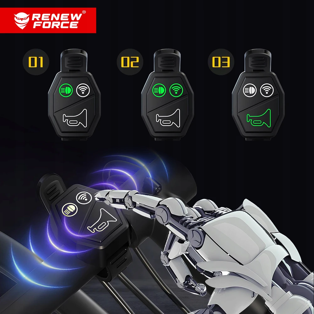 Renew Force DVIRAČIO LEMPAS PRIEKINIS GALIS NUOTOLINIO GALVAS 1200lm 2000mAh Dviračiui 13H