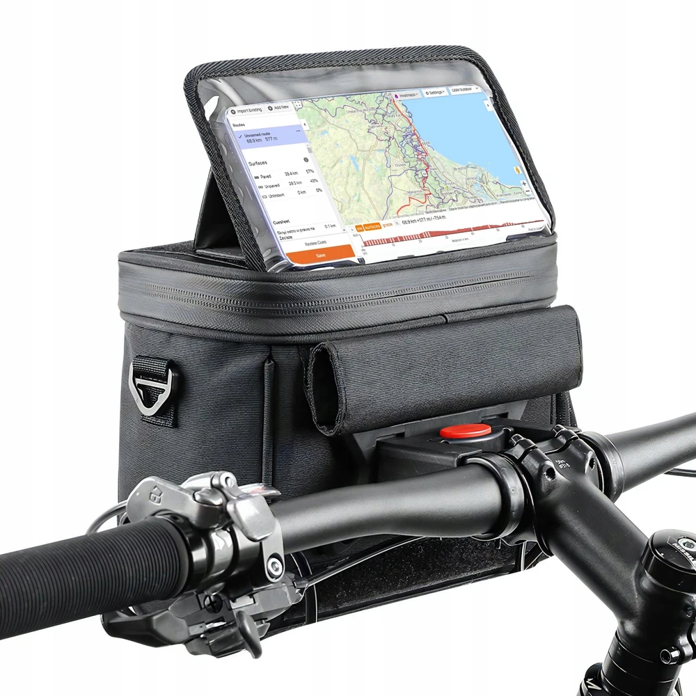 Renew Force Dviračio vairo krepšys Balnmaišis Telefono laikiklis Žemėlapiai GPS navigacija