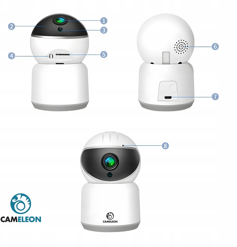 Renew Force ELEKTRONINĖ AUKLĖ SU FULL HD SUKIAMA WIFI KAMEROS MIKROFONU