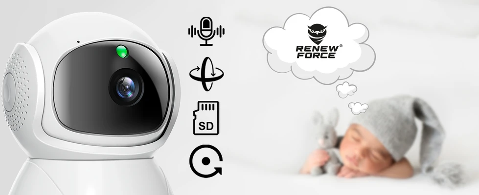 Renew Force ELEKTRONINIŲ AUKLĖS SUKIAMŲJŲ KAMERŲ DIAPAZONAS VAIKAMS kambariui 5000MAH