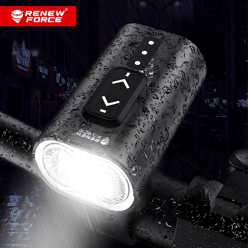 Renew Force GALINGAS LED DVIRAČIO LEMPAS ACU USB DVIRAČIO PRIEKINIAI + GALINIAI 13 REŽIMŲ