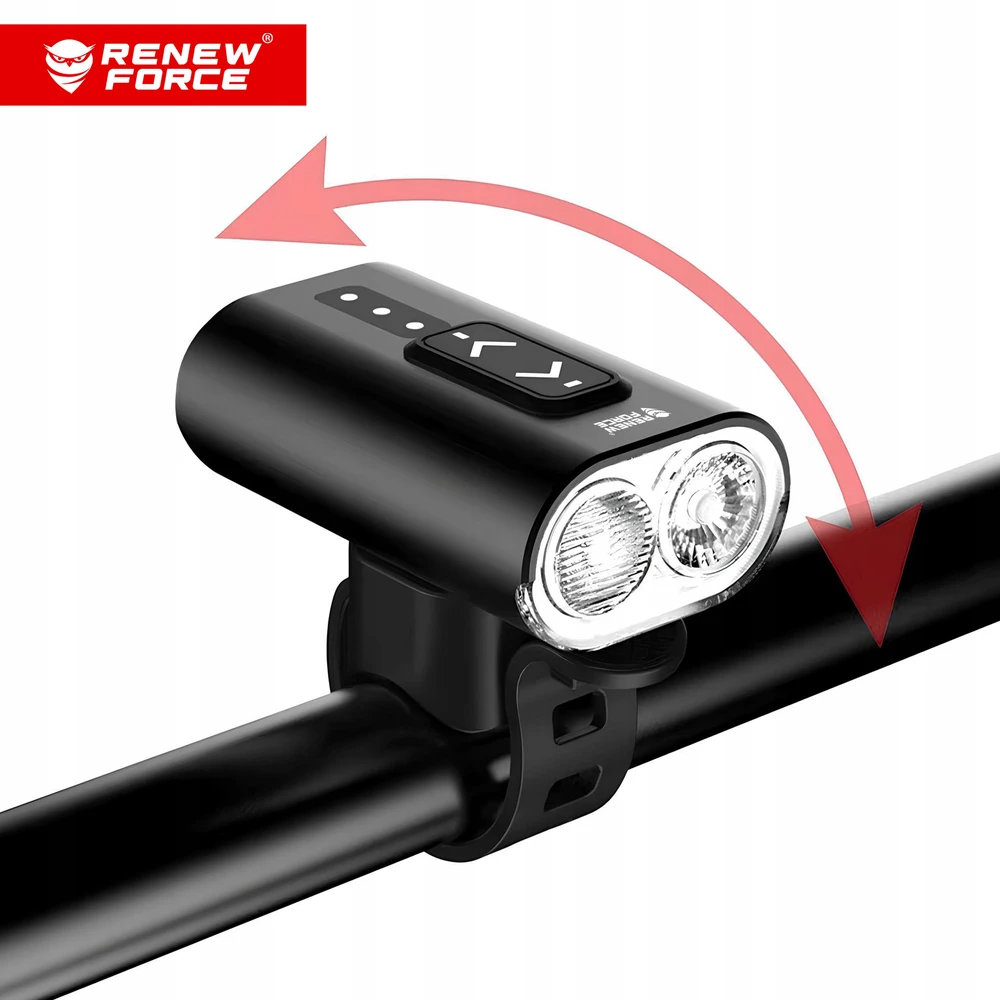 Renew Force GALINGAS LED DVIRAČIO LEMPAS ACU USB DVIRAČIO PRIEKINIAI + GALINIAI 13 REŽIMŲ
