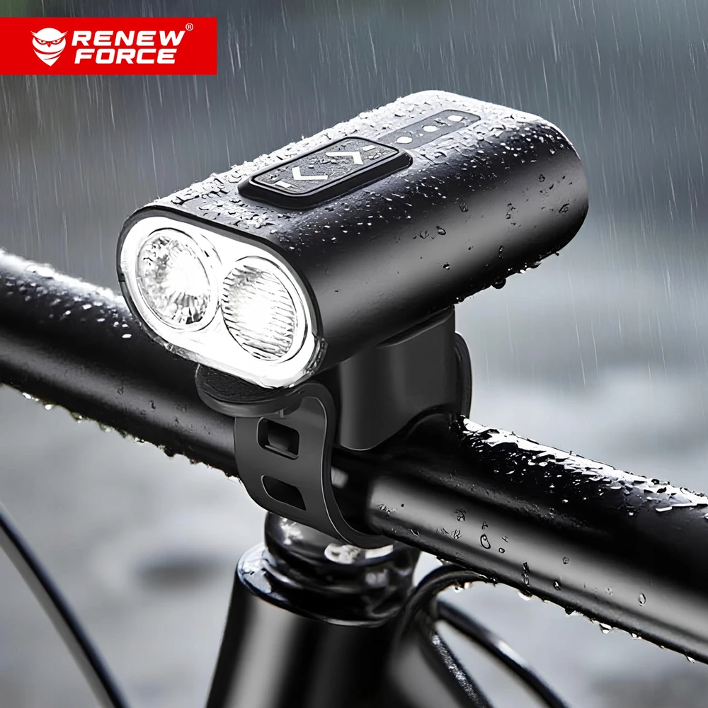 Renew Force GALINGAS LED DVIRAČIO LEMPAS ACU USB DVIRAČIO PRIEKINIAI + GALINIAI 13 REŽIMŲ