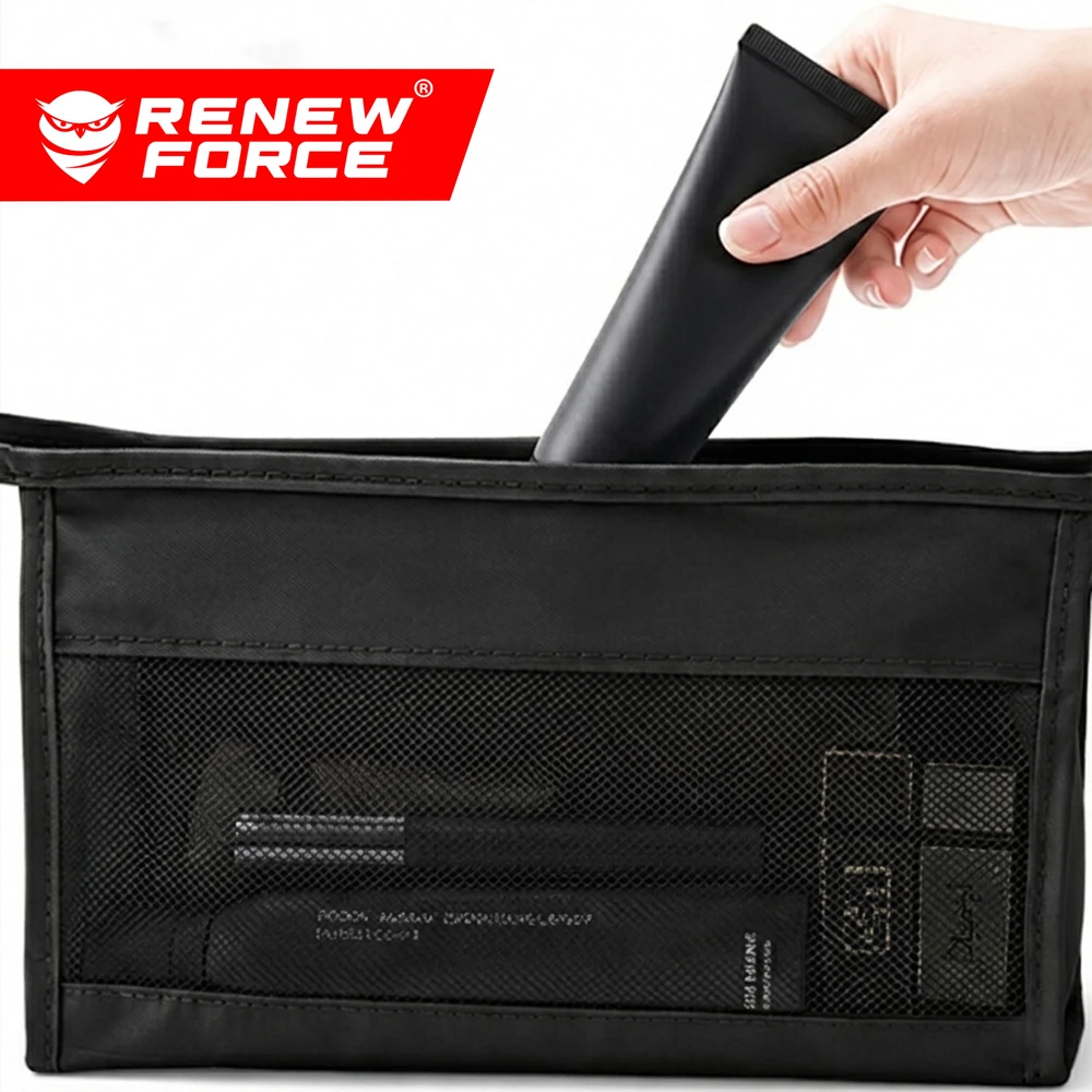 Renew Force KELIONIŲ ORGANIZATORIAI lagaminui drabuziai BALYNAI Apatiniai, Juodas 8 VIENETŲ RINKINYS
