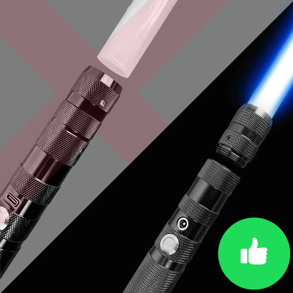 Renew Force LED LIGHTSABRE 16 SPALVŲ IR GARSAS TOBULAS STAR WARS GERBĖJAMS