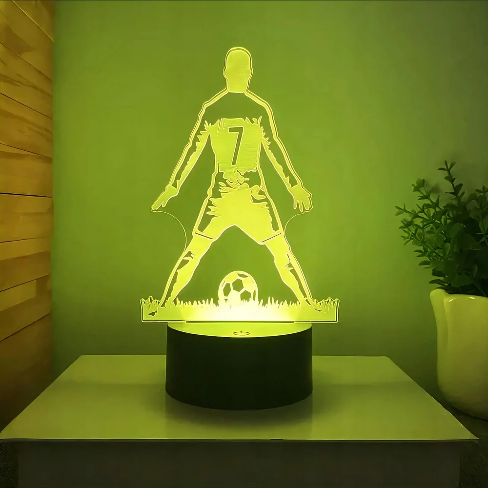 Renew Force LED naktinės šviesos futbolo žaidėjas 3D RGB nuotolinio valdymo pultas GAMING Real Madrid