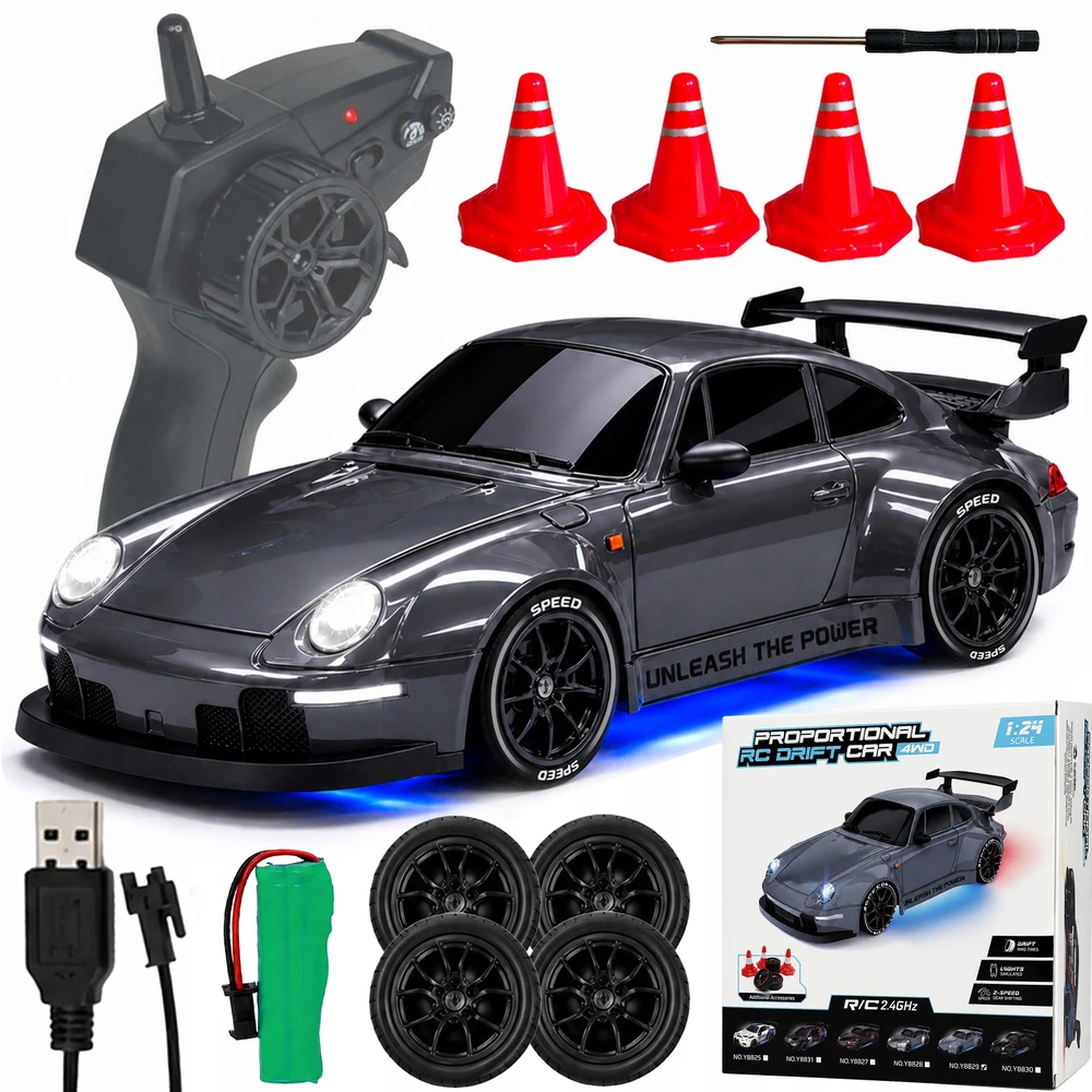Renew Force RC AUTOMOBILIŲ NUOTOLINIO KONTROLĖ DRIFFT CAR 4x4 + KŪGINIAI 8xPAdangos