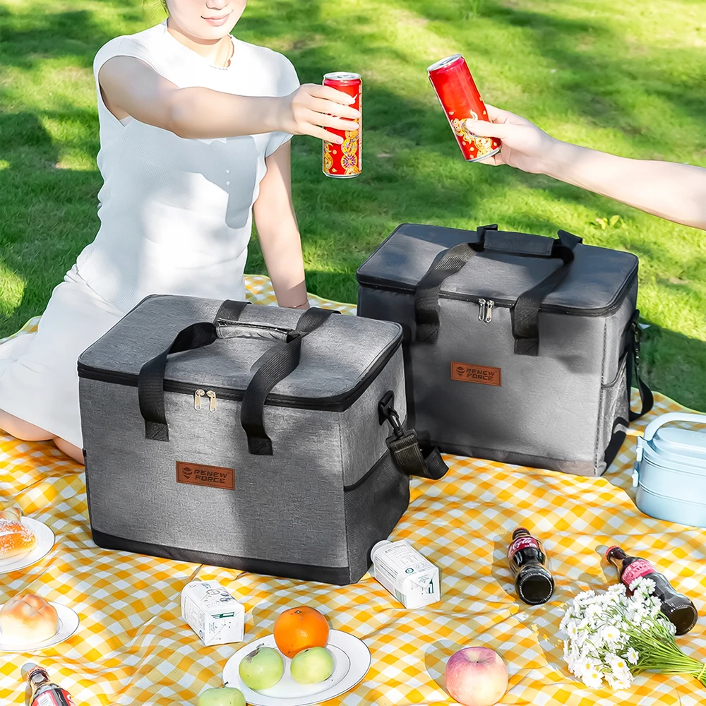 Renew Force THERMAL BAG Beach PICNIC Travel Tourist XXL +2x NEMOKAMAS Įdėklas
