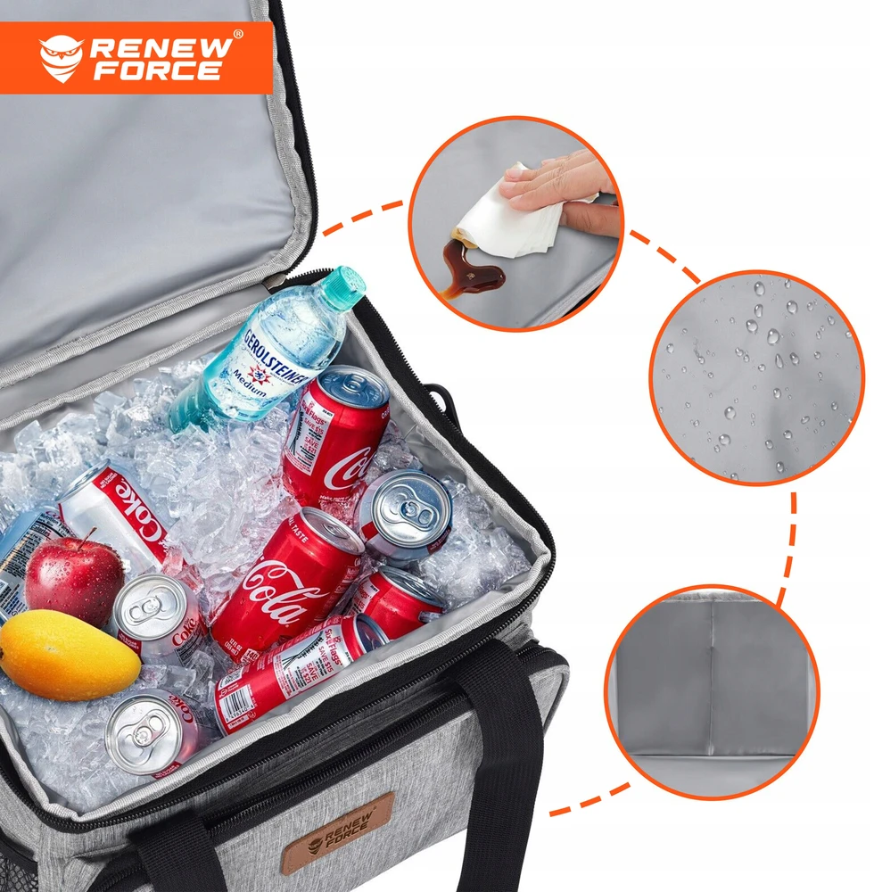 Renew Force THERMAL PICNIC BEACH BAG 29L Travel Tourist 2 NEMOKAMAI Įdėklai