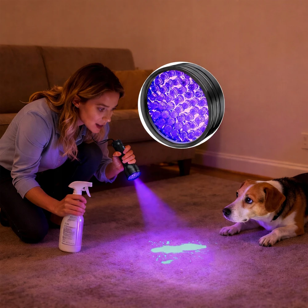 Renew Force UV 51 LED žibintuvėlis, skirtas GINTARO IEŠKOTI IR NAGŲ KONDICIONAVIMO TIKRINIMAS
