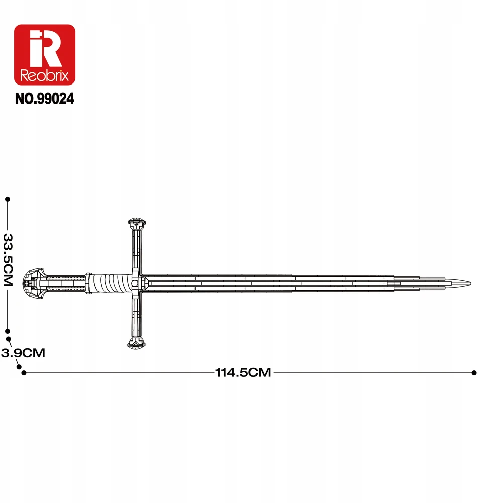 REOBRIX blokai 99024 Narthil kardas (978 elementai)