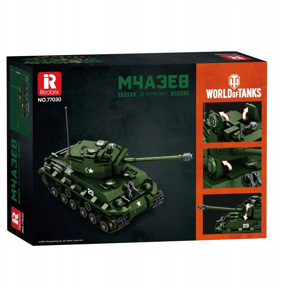 Reobrix Sherman M4a3e8 Tanko konstruktorius (836 det.)