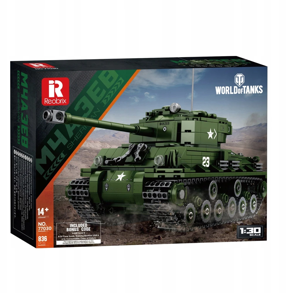 Reobrix Sherman M4a3e8 Tanko konstruktorius (836 det.)