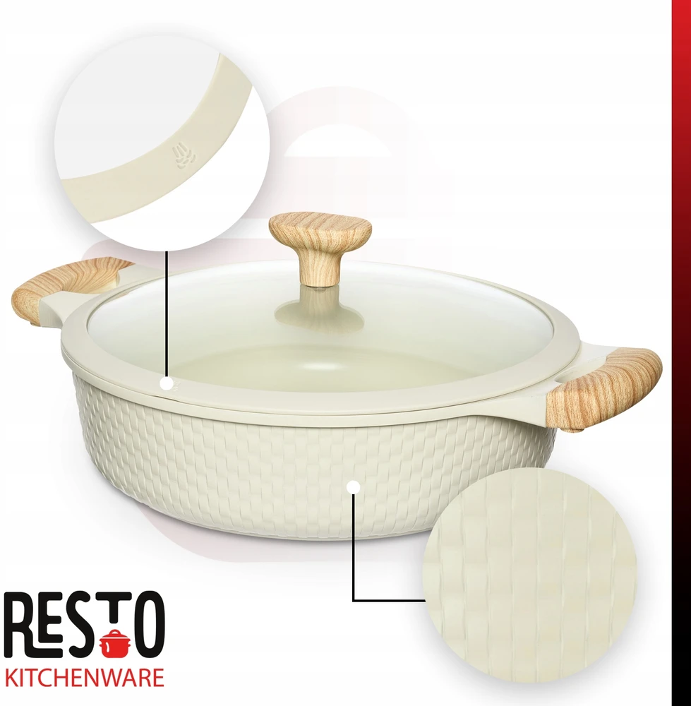 RESTO RAN ORO ATSPARUS ILDAS 28CM INDUKCINIS ALIUMININIS 4.1L DANGIS