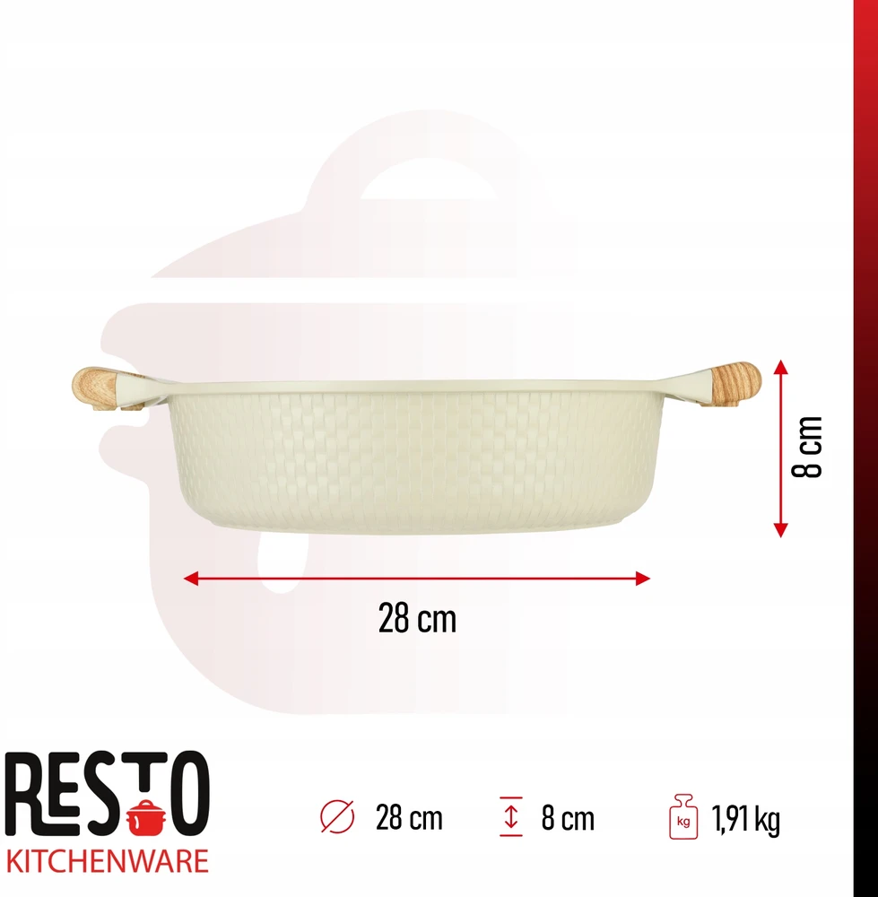 RESTO RAN ORO ATSPARUS ILDAS 28CM INDUKCINIS ALIUMININIS 4.1L DANGIS