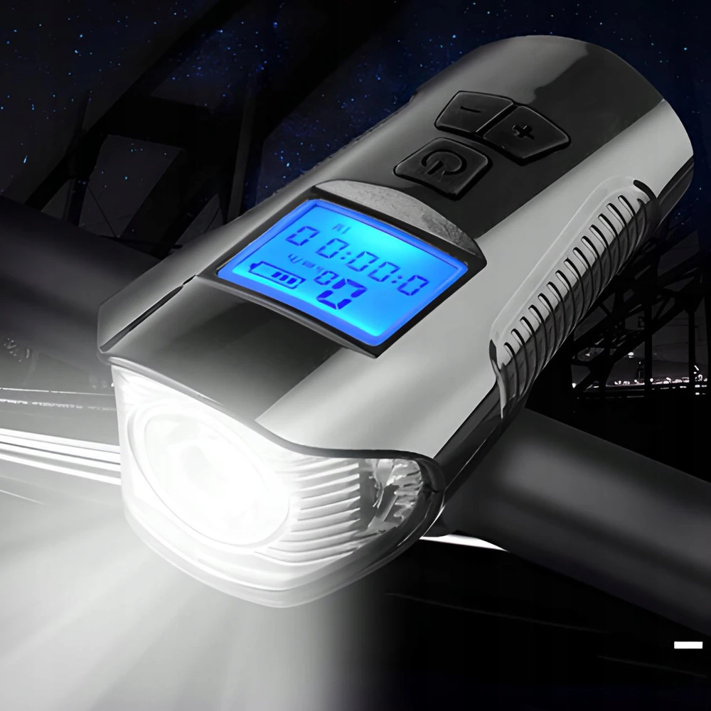 Retoo Lampka LED dviračio žibintas, km skaitiklis, spidometras, galinis - s092-1 + galinis žibintas