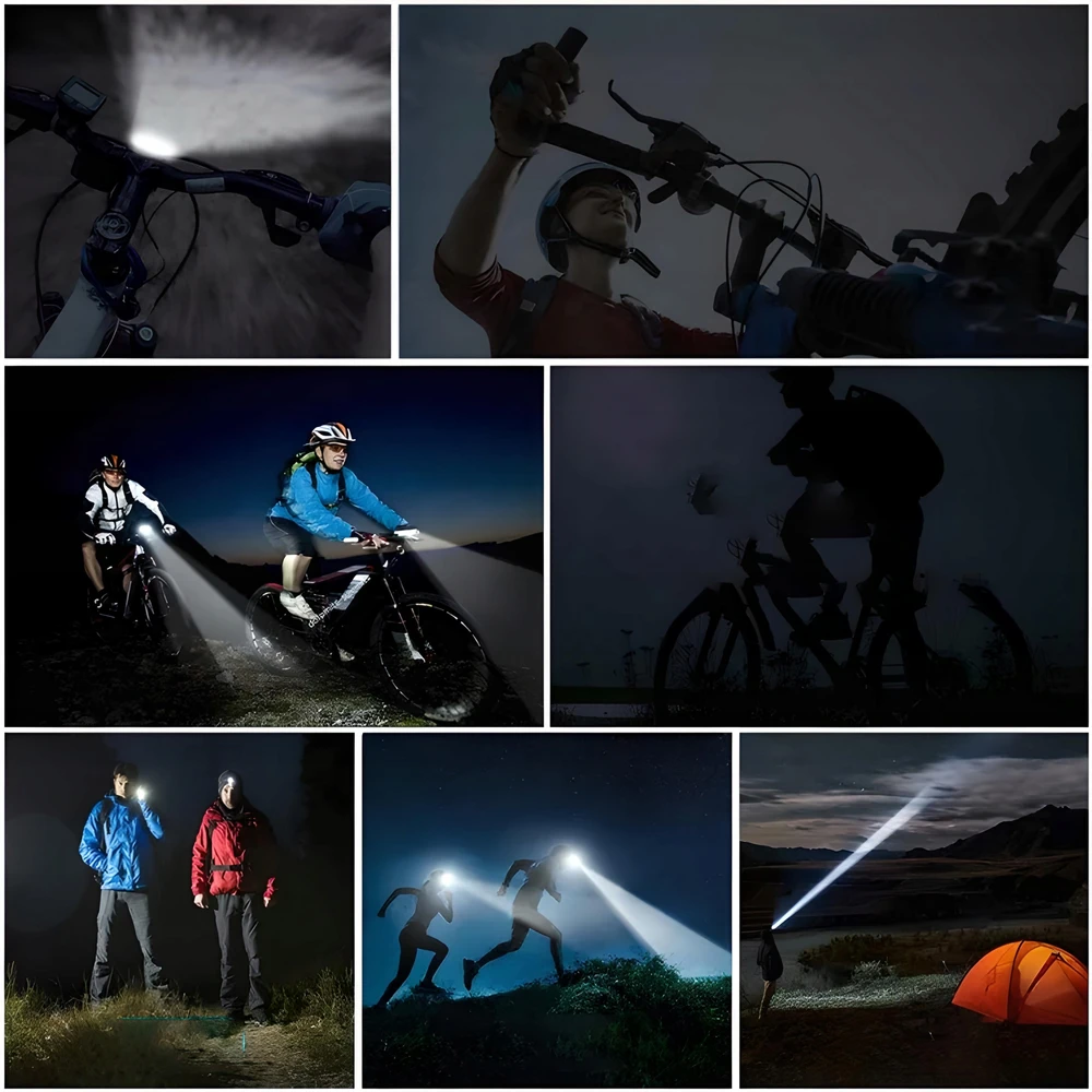 Retoo Lampka LED dviračio žibintas, km skaitiklis, spidometras, galinis - s092-1 + galinis žibintas