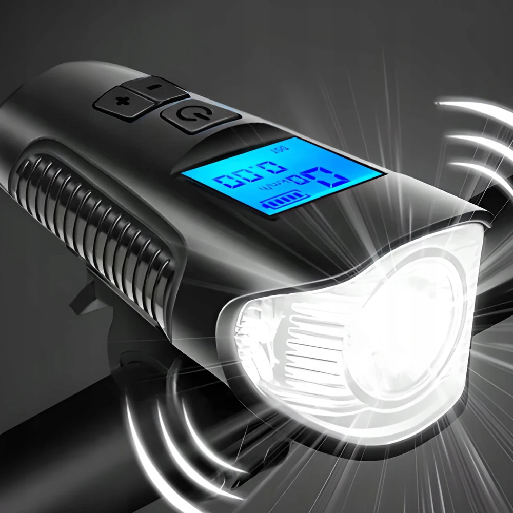 Retoo Lampka LED dviračio žibintas, km skaitiklis, spidometras, galinis - s092-1 + galinis žibintas