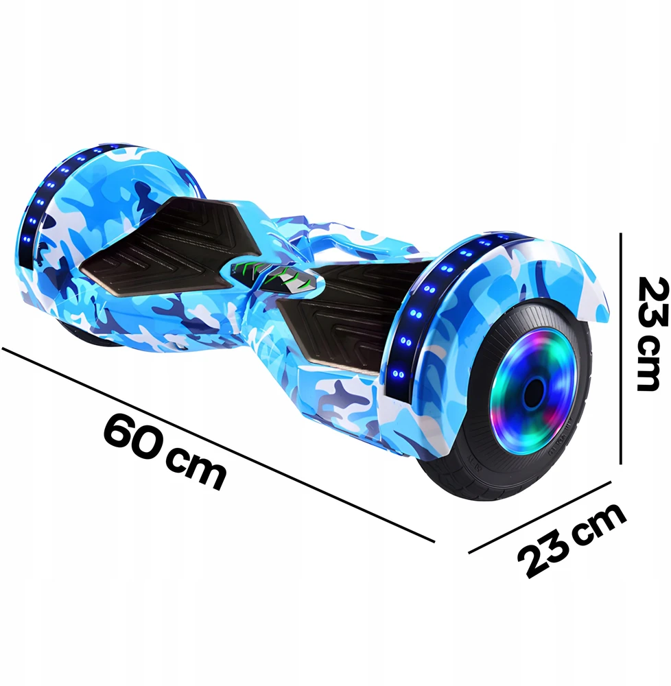 Retoo Hoverboard 8 colių elektrinė riedlentė su LED plokšte ir garsiakalbių apsaugomis ER033