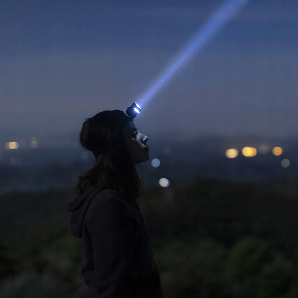 Retoo Žibintuvėlis ant galvos LumoBeam, 8 LED + COB