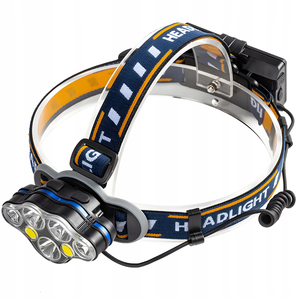 Retoo Žibintuvėlis ant galvos LumoBeam, 8 LED + COB