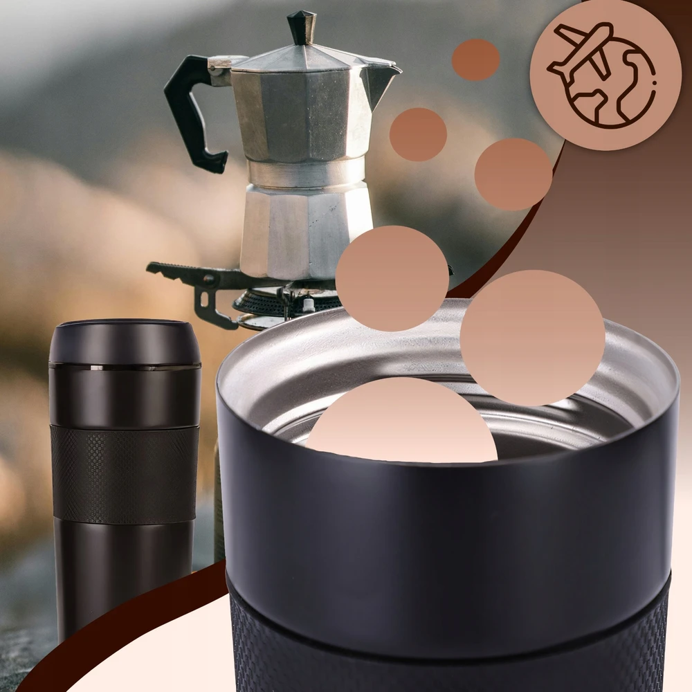 Retoo TERMINIS PUODLAS TERMINIS TERMO KARŠTAMS GĖRIMAMS IKI 24 VALANDŲ, 400 ml, ARBATA, KAVA