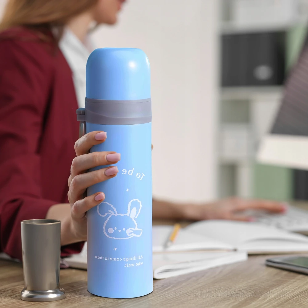 Retoo Puodelis Termosas vakuuminis plieno termosas 500 ml + puodelis
