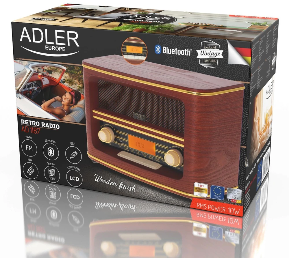 Adler AD 1187 retro radijas