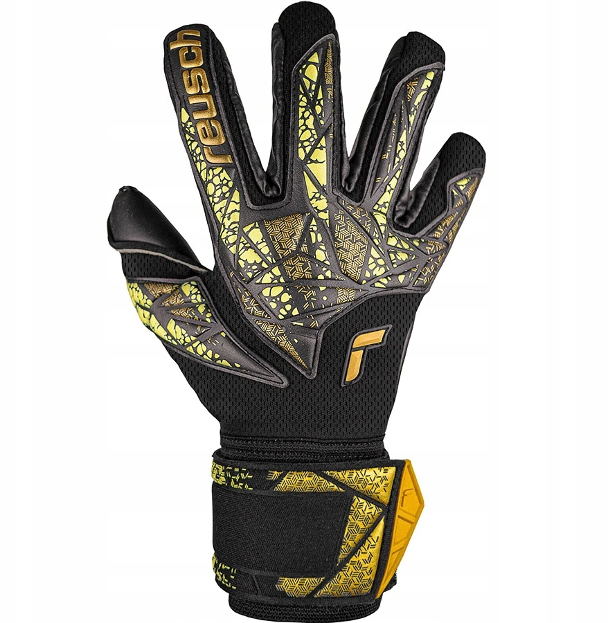 Reusch Attrakt Duo Finger Support futbolo vartininko pirštinės - Juodos