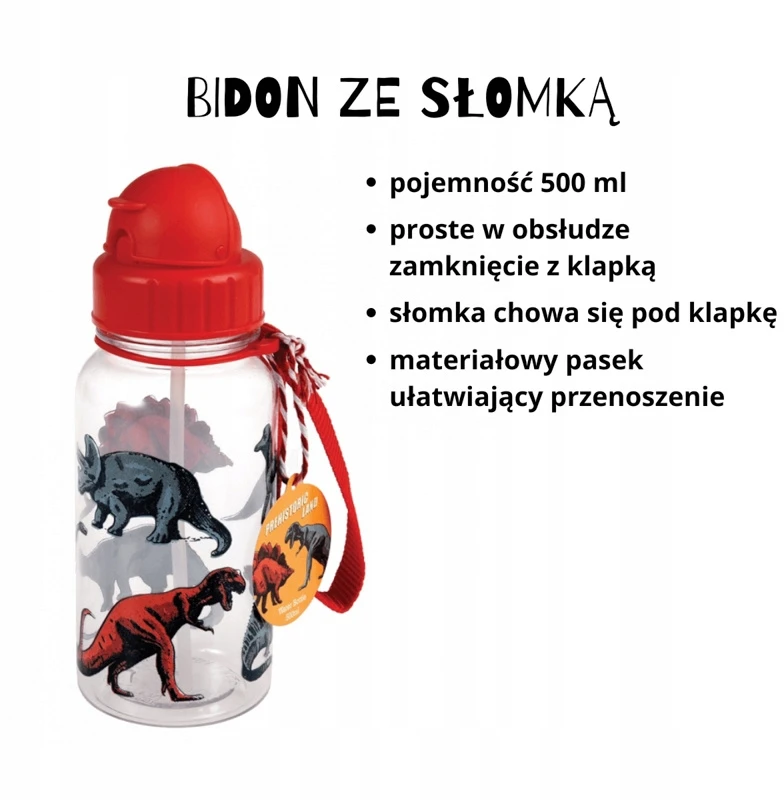 Rex London Dinozaurų rinkinys: maisto dėžutė ir gertuvė