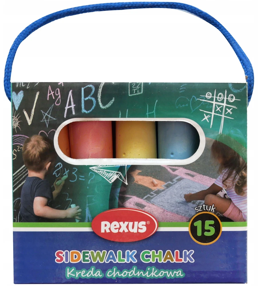 Rexus Šaligatvio kreida 10,5x2,3 cm 15 spalvų 128x110 mm Beniamin