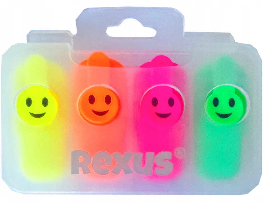 Rexus Zakreślacz mini 4 kolory 103x85 mm Beniamin