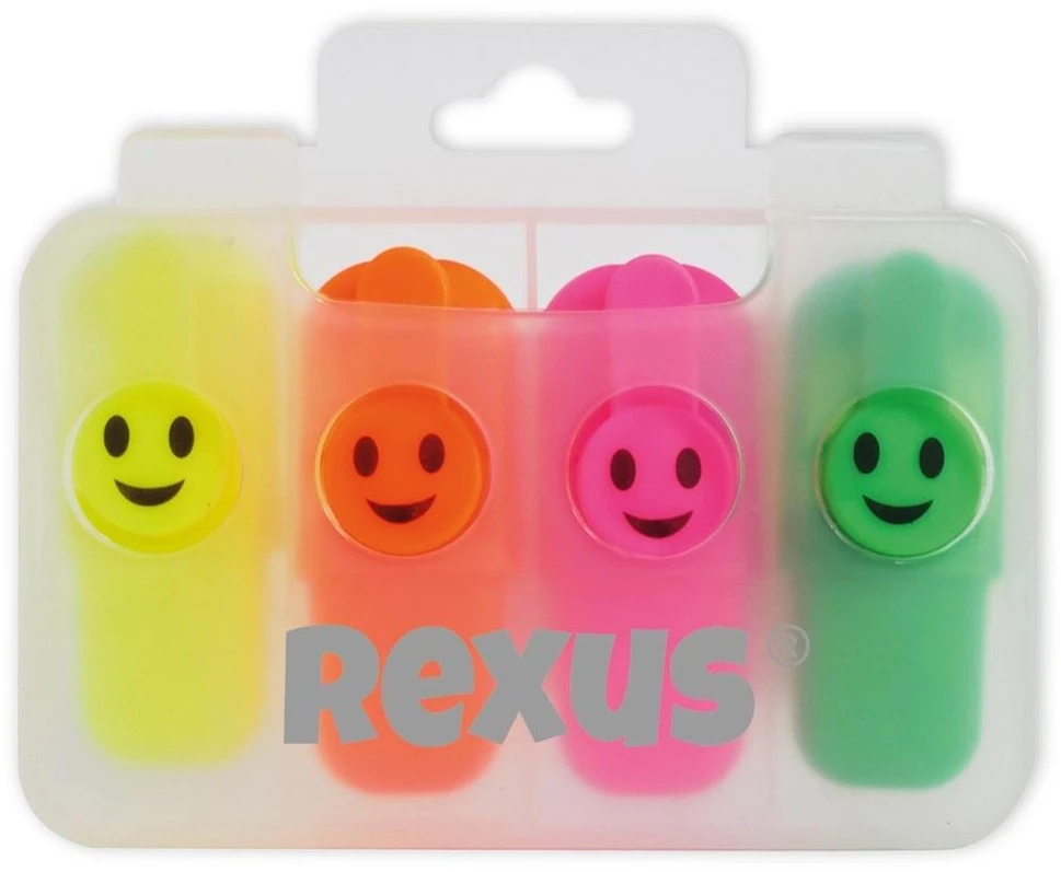 Rexus Zakreślacz mini 4 kolory 103x85 mm Beniamin