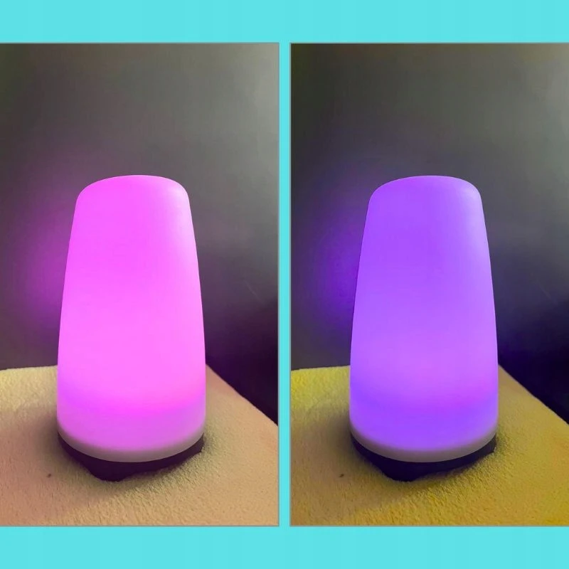 RGB LED NAKTINIS LEMPAS VAIKŲ MIGAMOJOJE Baltas BELAIDAS 3 REŽIMAI
