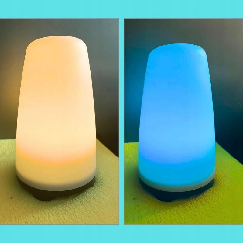 RGB LED NAKTINIS LEMPAS VAIKŲ MIGAMOJOJE Baltas BELAIDAS 3 REŽIMAI