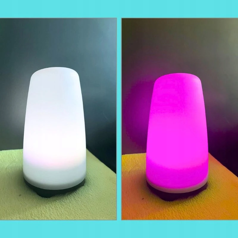 RGB LED NAKTINIS LEMPAS VAIKŲ MIGAMOJOJE Baltas BELAIDAS 3 REŽIMAI