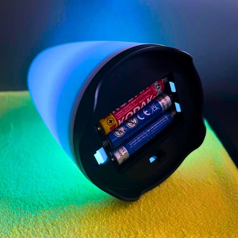 RGB LED NAKTINIS LEMPAS VAIKŲ MIGAMOJOJE Baltas BELAIDAS 3 REŽIMAI