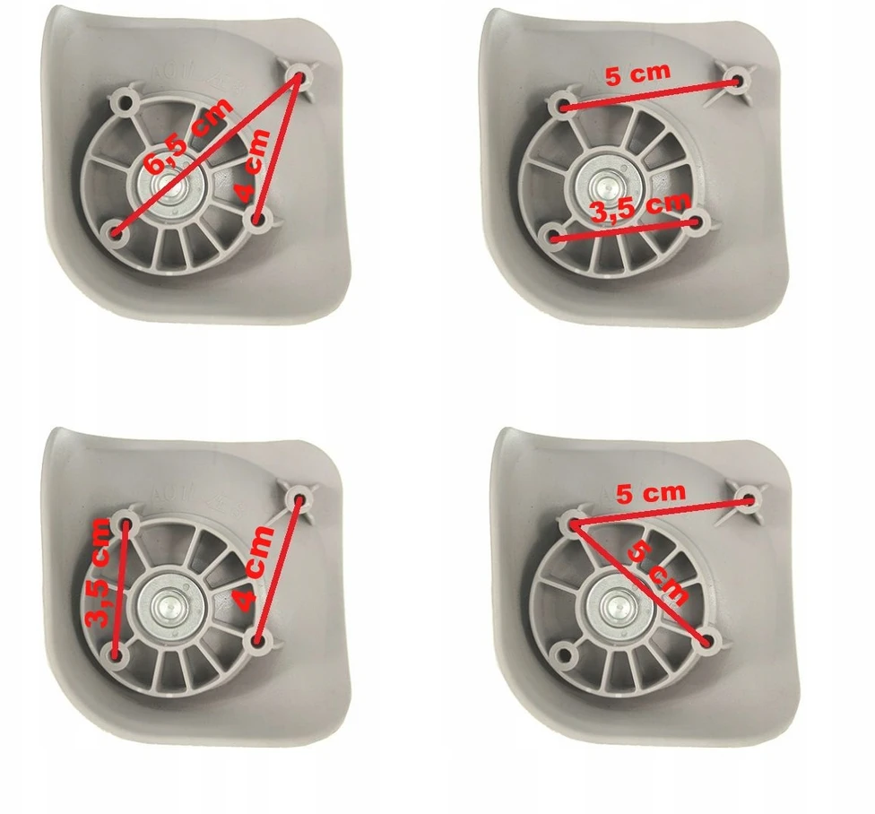 RGL Juodas Swivel Suitcase Wheels, 2 vnt. Plastikiniai