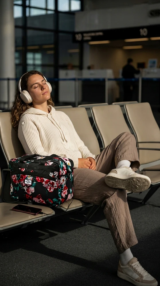 RGL Kelioninis krepšys rankinio bagažo lėktuvas 40x30x20 USB prievadas RYANAIR WIZZAIR