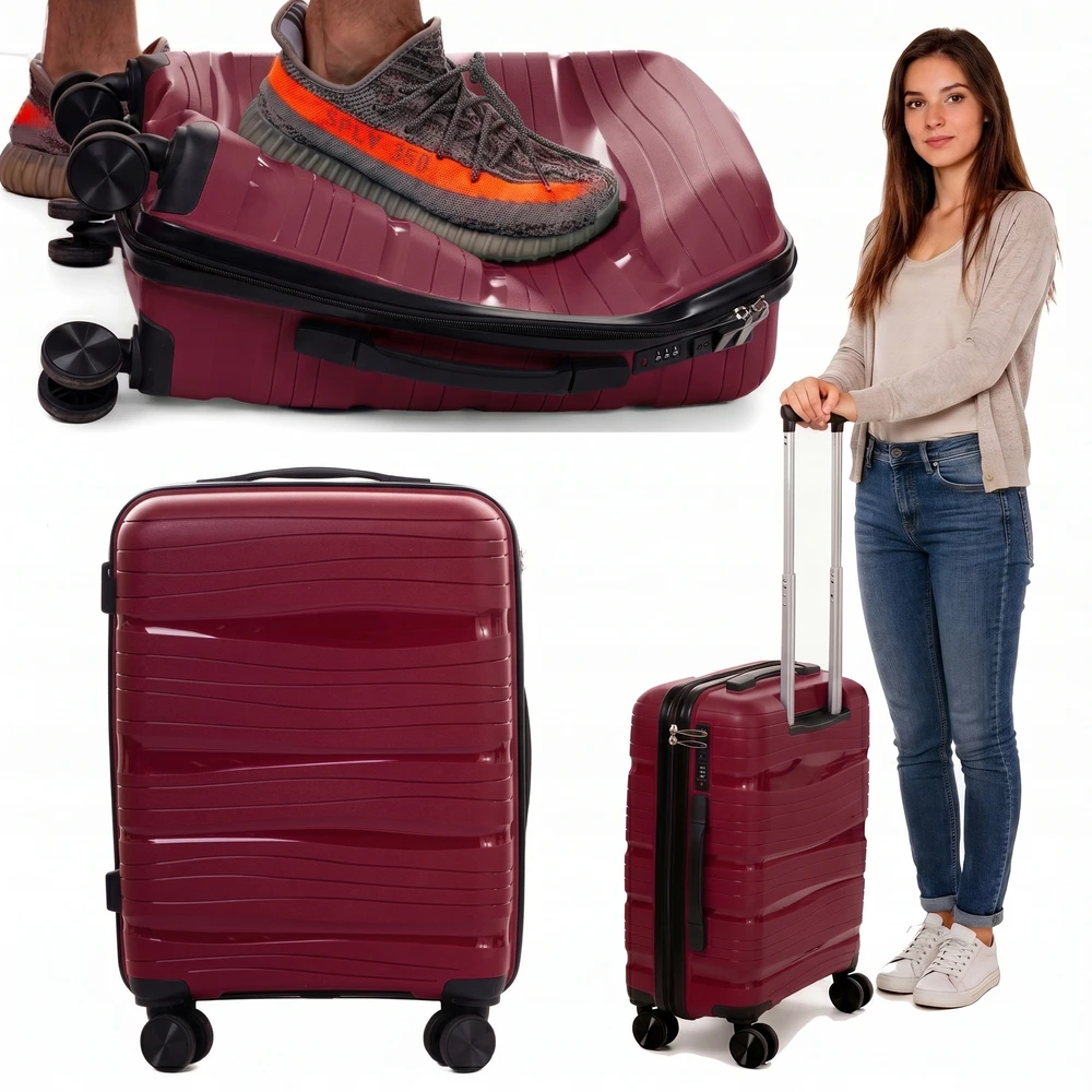 RGL Mažas nesuardomas lagaminas CABIN POLYPROPYLENE 4 WHEELS WIZZAIR, RYANAIR