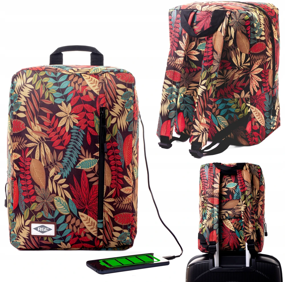 RGL Rankinio bagažo kuprinė lėktuvui USB 40x30x20 + NEMOKAMA pakabinama spyna