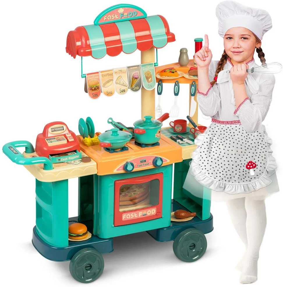 Ricokids 773000 vaikiška virtuvė ant ratukų