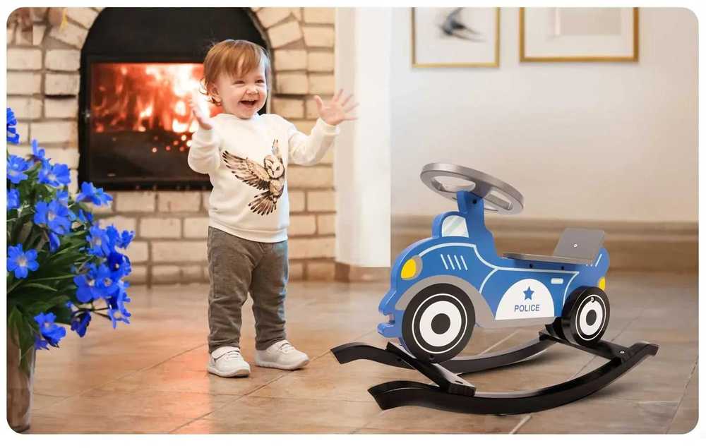 Medinis supamasis policijos automobilis Ricokids