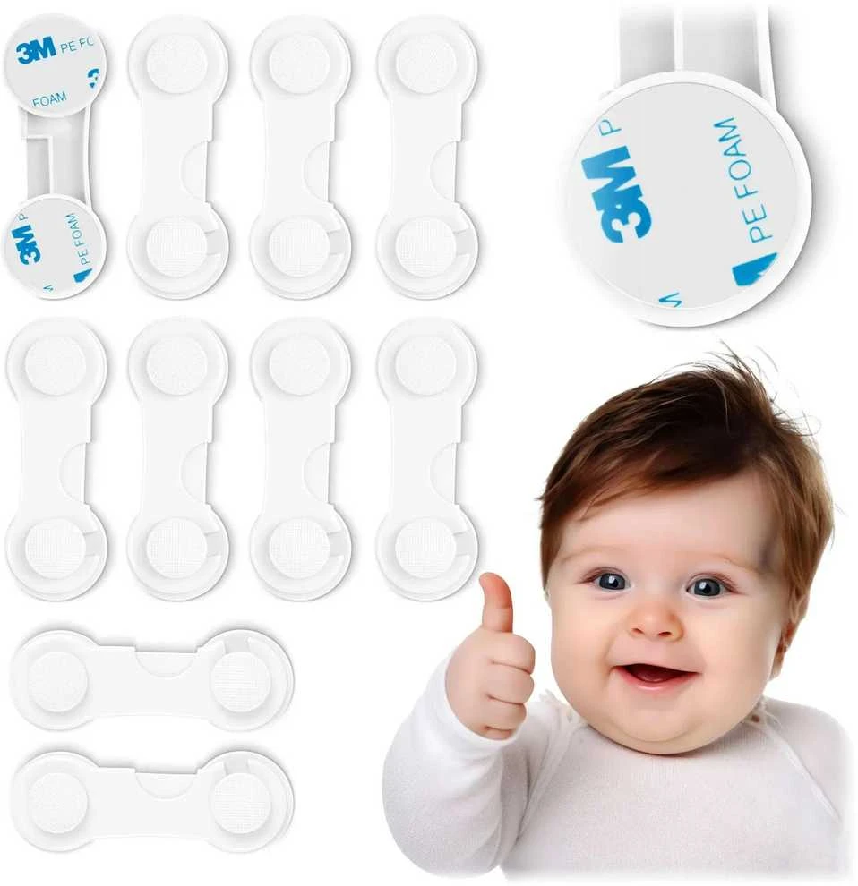 „Ricokids“ 798300 spintelės atidarymo apsaugos, 10 vnt., baltos