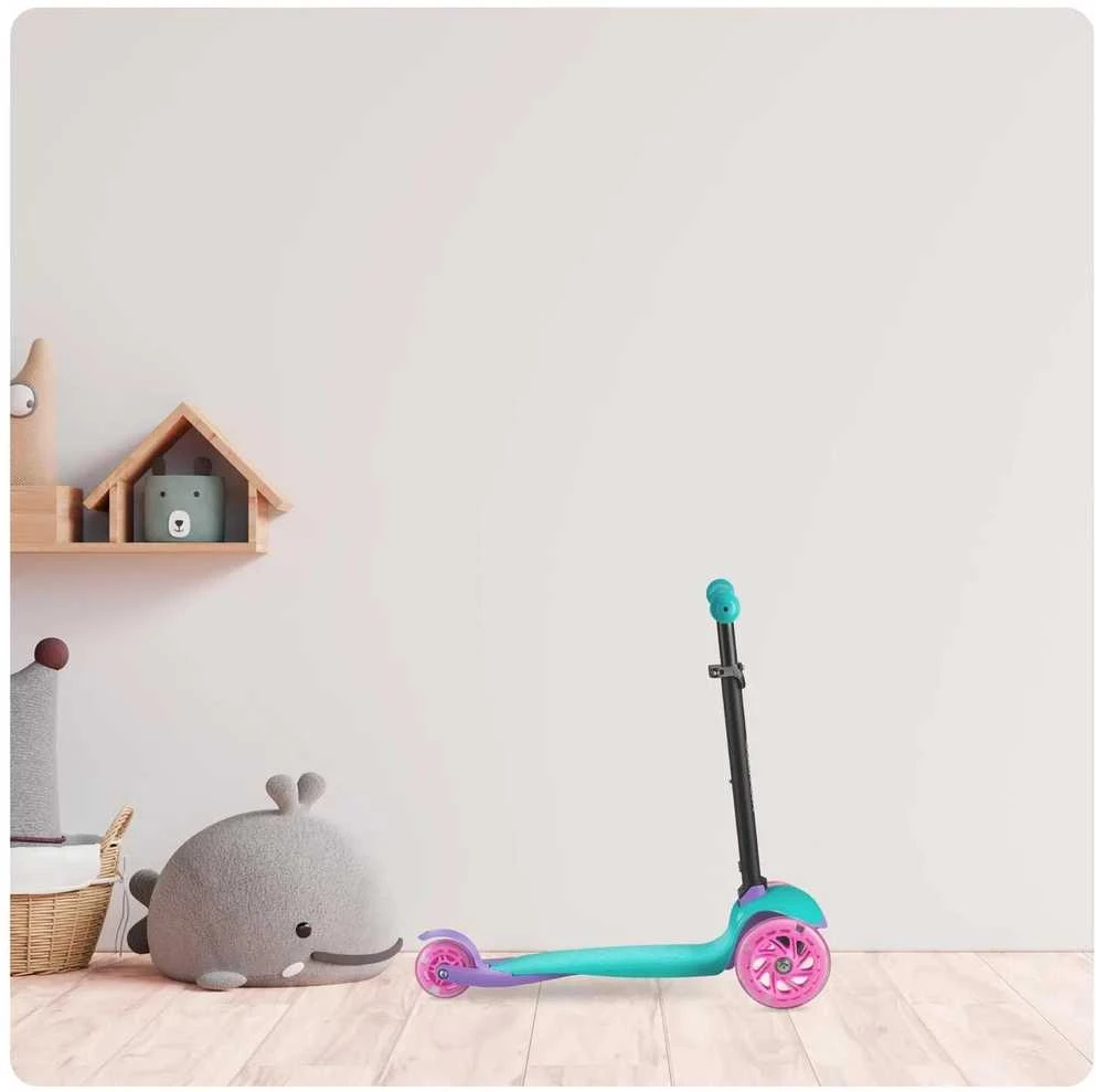 „Ricokids Loco“ triratis paspirtukas – turkio spalvos rožinis
