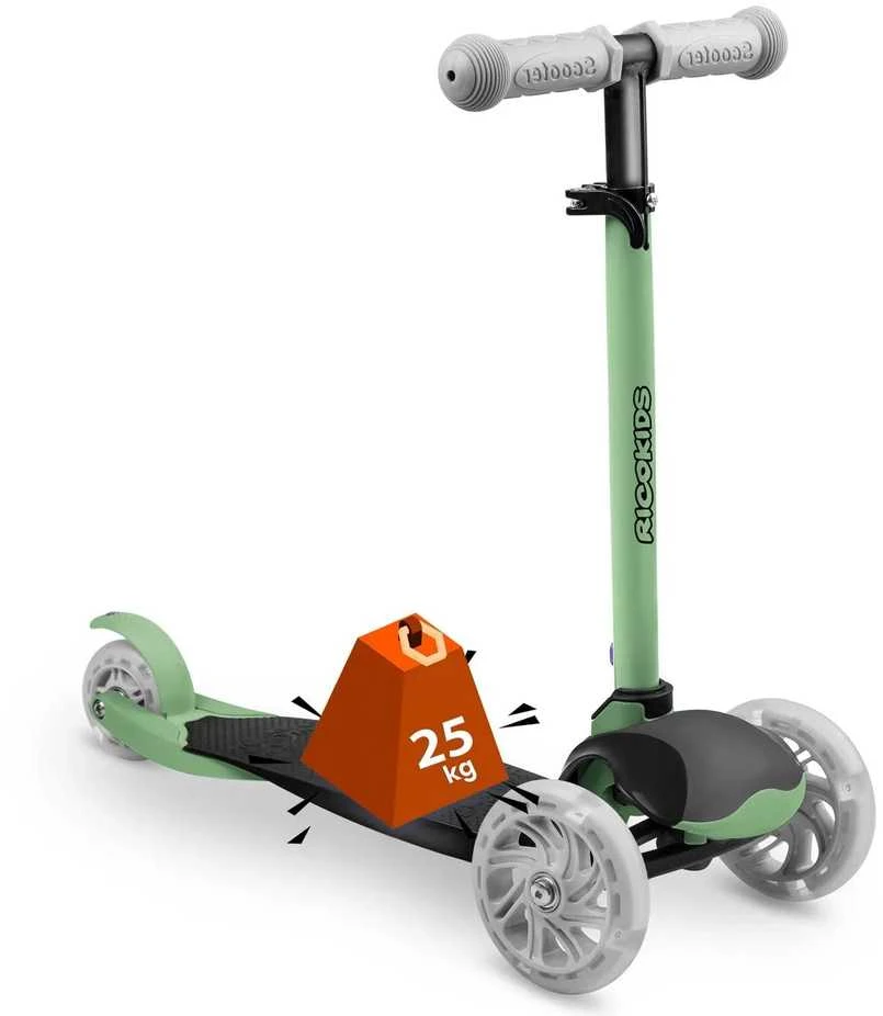 „Ricokids Loco“ triratis paspirtukas – žalias