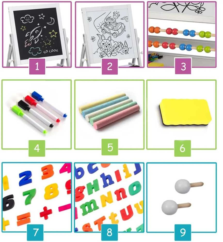 Ricokids magnetinė kreidinė lenta, besisukanti - pilka